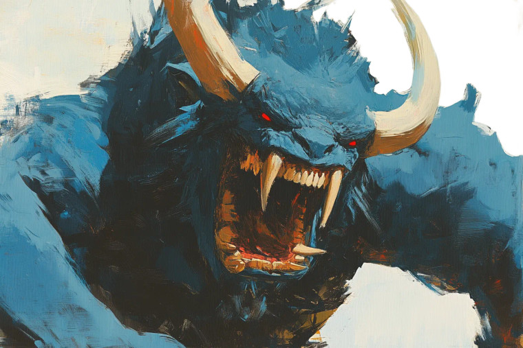 Blue Monster Vinyl Car Decal Sticker – Waterproof & UV-Resistant 8"