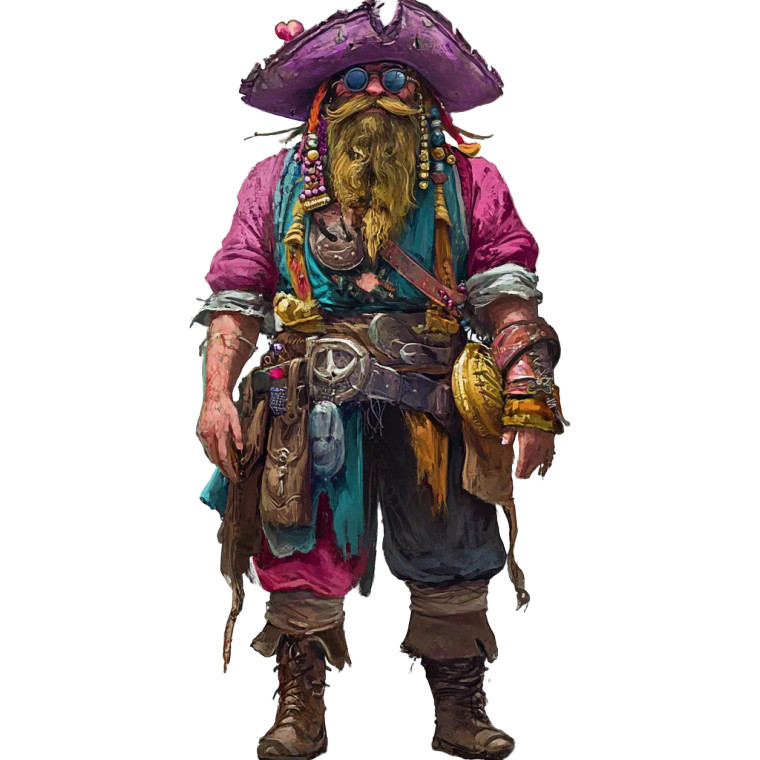 Colorful Pirate Vinyl Car Decal Sticker – Waterproof & UV-Resistant 8"
