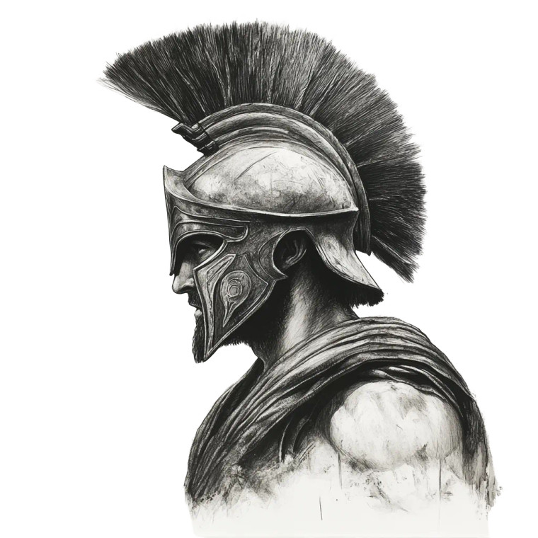 Spartan Warrior V3 Vinyl Car Decal Sticker – Waterproof & UV-Resistant 8"