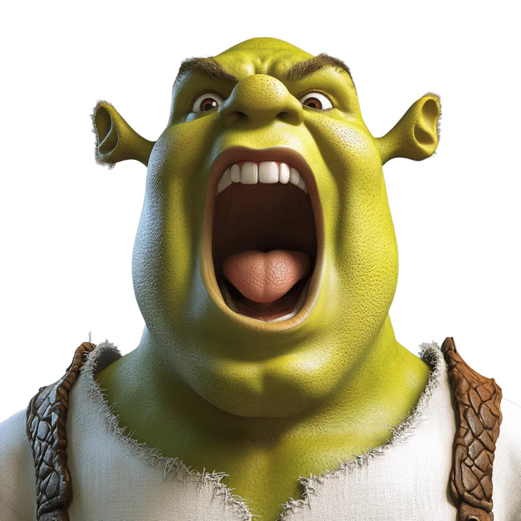 Singing Shrek Head Vinyl Car Decal Sticker – Waterproof & UV-Resistant 8"