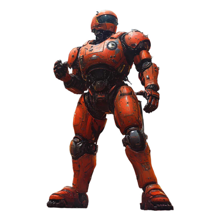 Robotic Baseball Player Vinyl Car Decal Sticker – Waterproof & UV-Resistant 8"