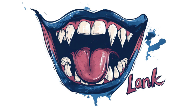 Sharp-Toothed Mouth V2 Vinyl Car Decal Sticker – Waterproof & UV-Resistant 8"