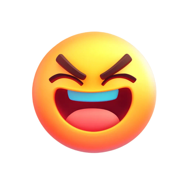 Swearing Smiley Emoji Vinyl Car Decal Sticker – Waterproof & UV-Resistant 8"