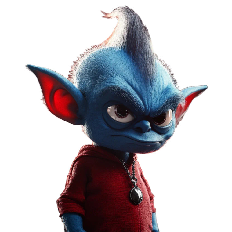 Vampire Smurf Vinyl Car Decal Sticker – Waterproof & UV-Resistant 8"