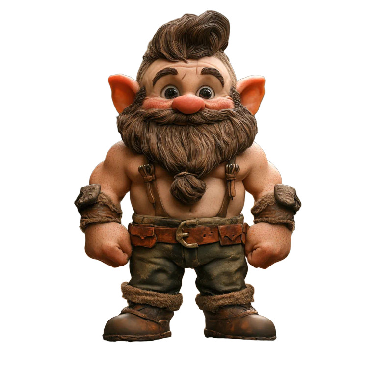 Muscular Gnome Vinyl Car Decal Sticker – Waterproof & UV-Resistant 8"
