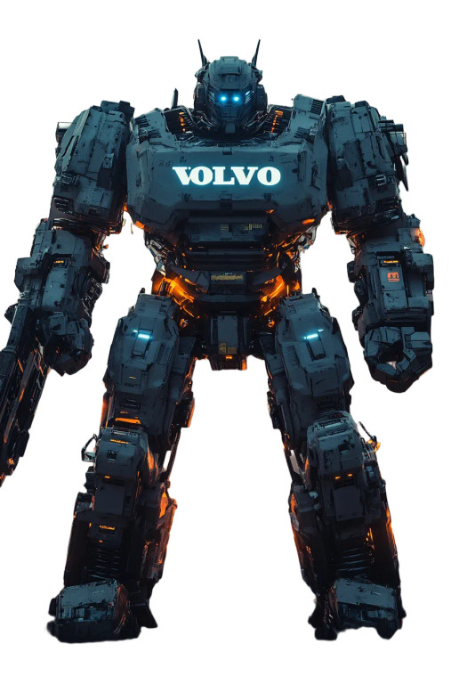 Volvo War Robot Vinyl Car Decal Sticker – Waterproof & UV-Resistant 8"