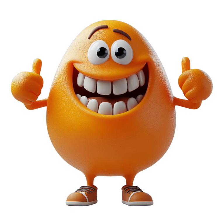 Colorful Blobby Character Vinyl Car Decal Sticker – Waterproof & UV-Resistant 8"