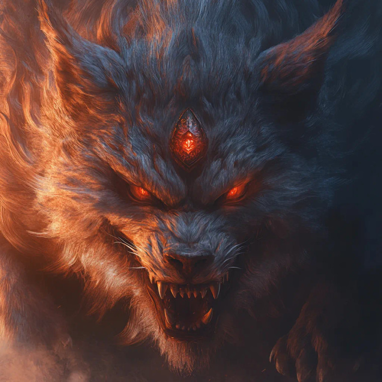 Nine-Tailed Fox Vinyl Car Decal Sticker – Waterproof & UV-Resistant 8"