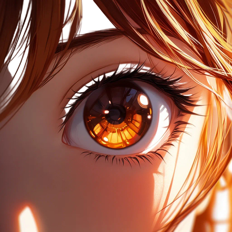 Anime Girl'S Eyes V2 Vinyl Car Decal Sticker – Waterproof & UV-Resistant 8"