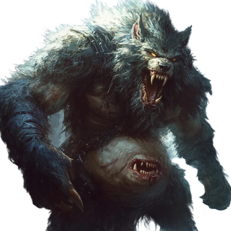 Monstrous Wolf Ogre Vinyl Car Decal Sticker – Waterproof & UV-Resistant 8"