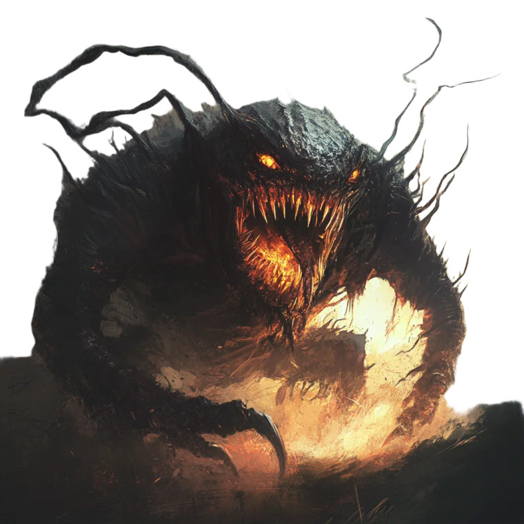 Scary Dnd Monster Vinyl Car Decal Sticker – Waterproof & UV-Resistant 8"