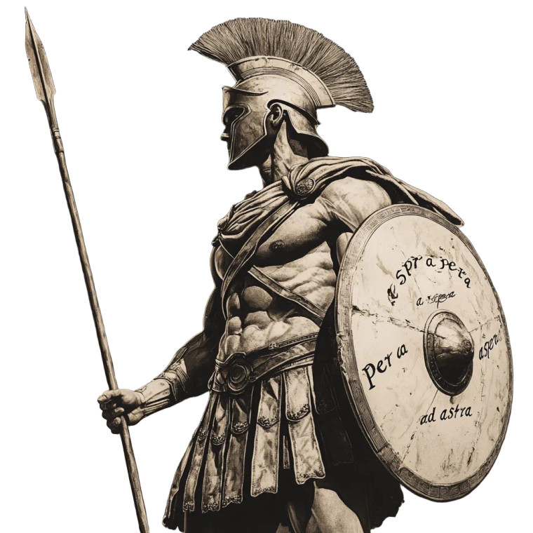 Proud Hoplite Quote Vinyl Car Decal Sticker – Waterproof & UV-Resistant 8"