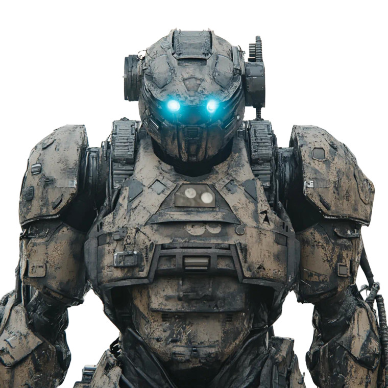 Ancient Blue-Eyed Mecha Vinyl Car Decal Sticker – Waterproof & UV-Resistant 8"