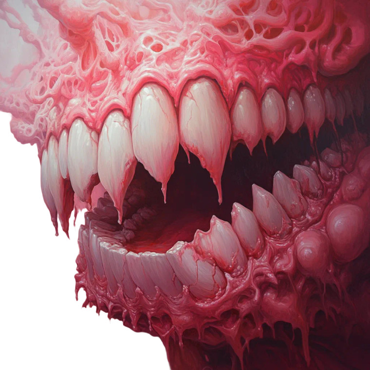 Mad Teeth Vinyl Car Decal Sticker – Waterproof & UV-Resistant 8"