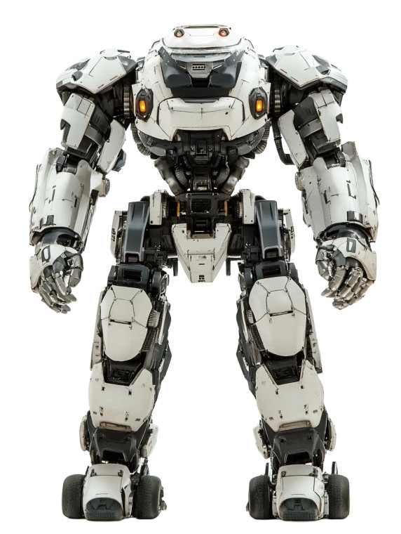 Tall Detailed Robot Vinyl Car Decal Sticker – Waterproof & UV-Resistant 8"