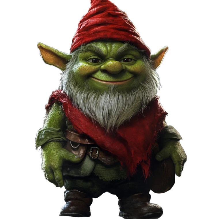 Gnome Shrek Vinyl Car Decal Sticker – Waterproof & UV-Resistant 8"