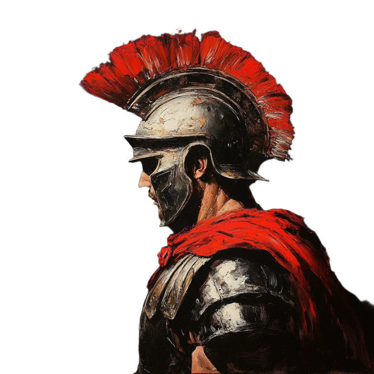 Roman Warrior Painting Vinyl Car Decal Sticker – Waterproof & UV-Resistant 8"