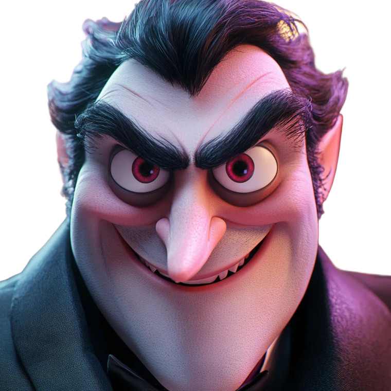 Pixar-Style Villain Vinyl Car Decal Sticker – Waterproof & UV-Resistant 8"