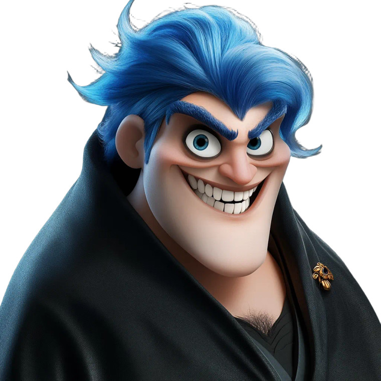 Hades As Pixar Vinyl Car Decal Sticker – Waterproof & UV-Resistant 8"