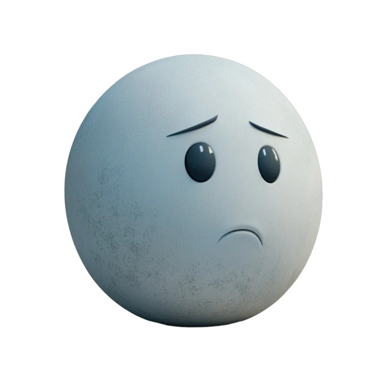 Sad Face Vinyl Car Decal Sticker – Waterproof & UV-Resistant 8"