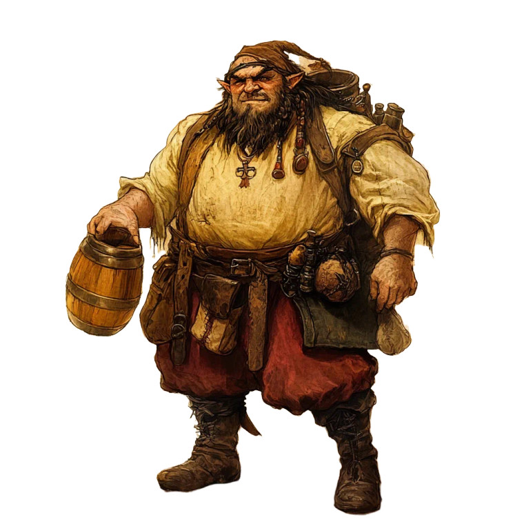 Medieval Drunk Drawing Vinyl Car Decal Sticker – Waterproof & UV-Resistant 8"