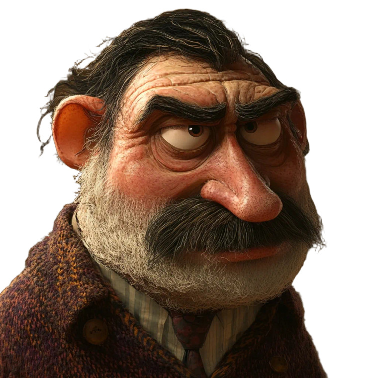 Pixar Russian Man Vinyl Car Decal Sticker – Waterproof & UV-Resistant 8"