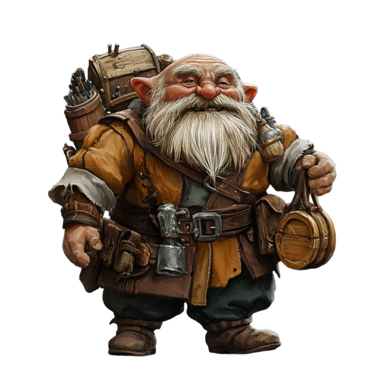 Dwarf Merchant V2 Vinyl Car Decal Sticker – Waterproof & UV-Resistant 8"