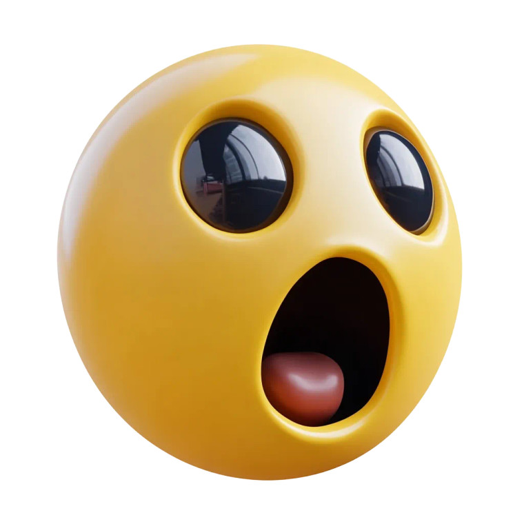 Terrified Emoji Icon Vinyl Car Decal Sticker – Waterproof & UV-Resistant 8"