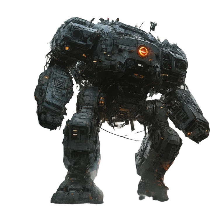 Futuristic War Mech Vinyl Car Decal Sticker – Waterproof & UV-Resistant 8"