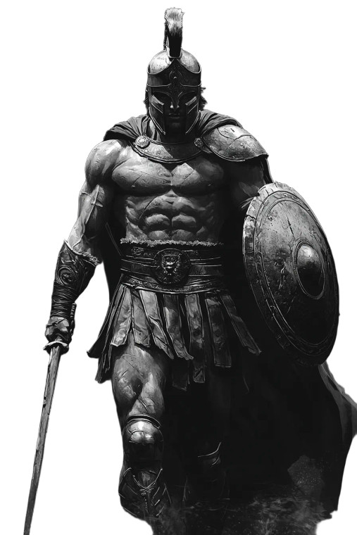 Ancient Greek Warrior V2 Vinyl Car Decal Sticker – Waterproof & UV-Resistant 8"