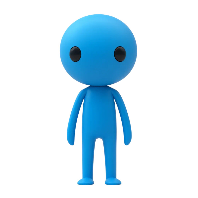 Blue Stickman Icon Vinyl Car Decal Sticker – Waterproof & UV-Resistant 8"