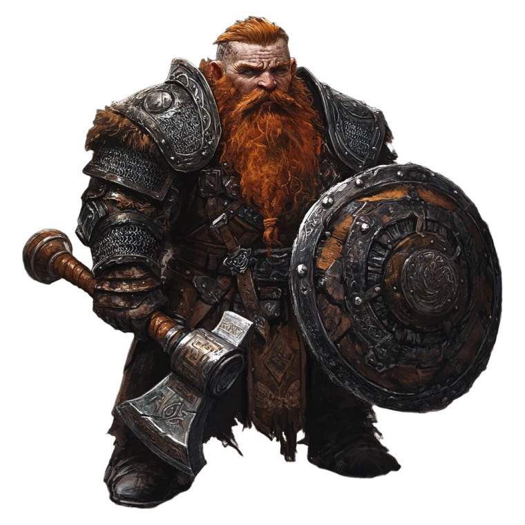 Dwarf Cleric V12 Vinyl Car Decal Sticker – Waterproof & UV-Resistant 8"