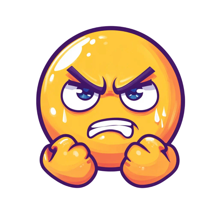 Stressed Emoji Face Vinyl Car Decal Sticker – Waterproof & UV-Resistant 8"