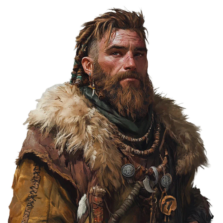 Wildling Shaman Portrait Vinyl Car Decal Sticker – Waterproof & UV-Resistant 8"