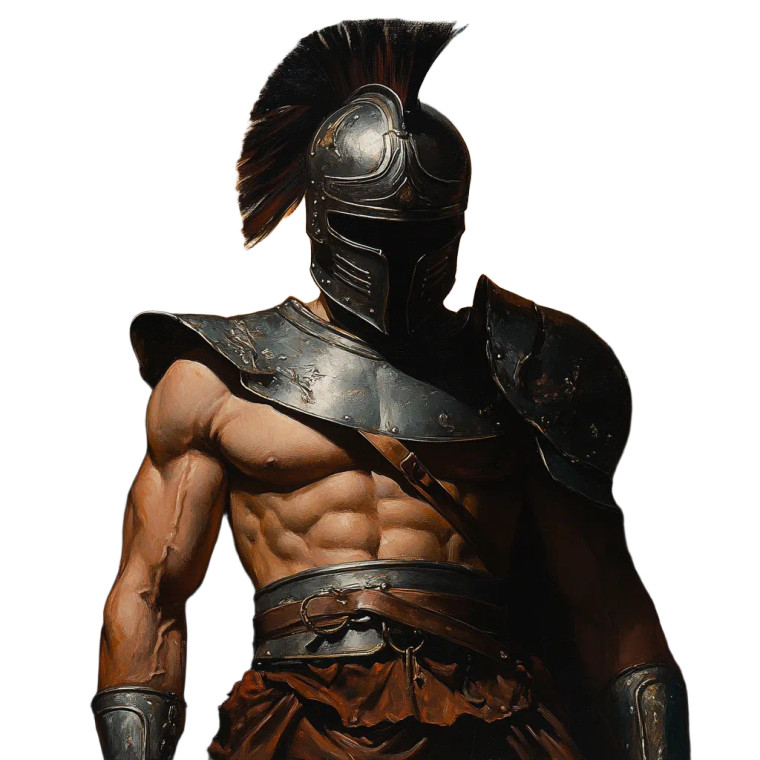 Renaissance Gladiator Vinyl Car Decal Sticker – Waterproof & UV-Resistant 8"