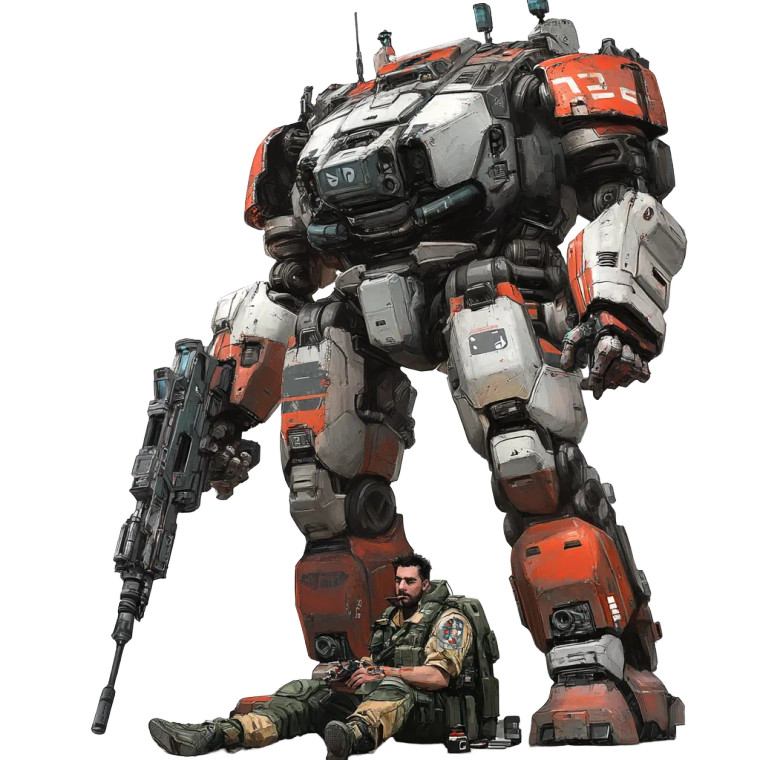 Titanfall 2 Scene Vinyl Car Decal Sticker – Waterproof & UV-Resistant 8"