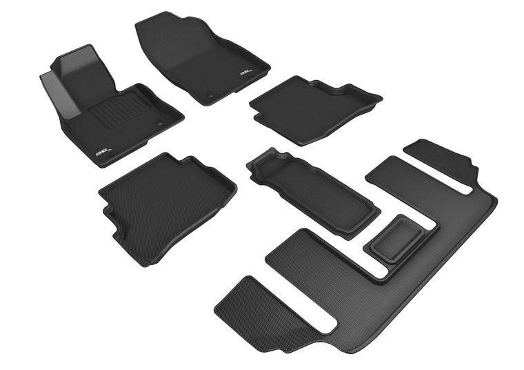 Custom Fit 3D Floor Liner | Mazda CX-9 2020-2023 | MAXpider Carbon Fiber Texture
