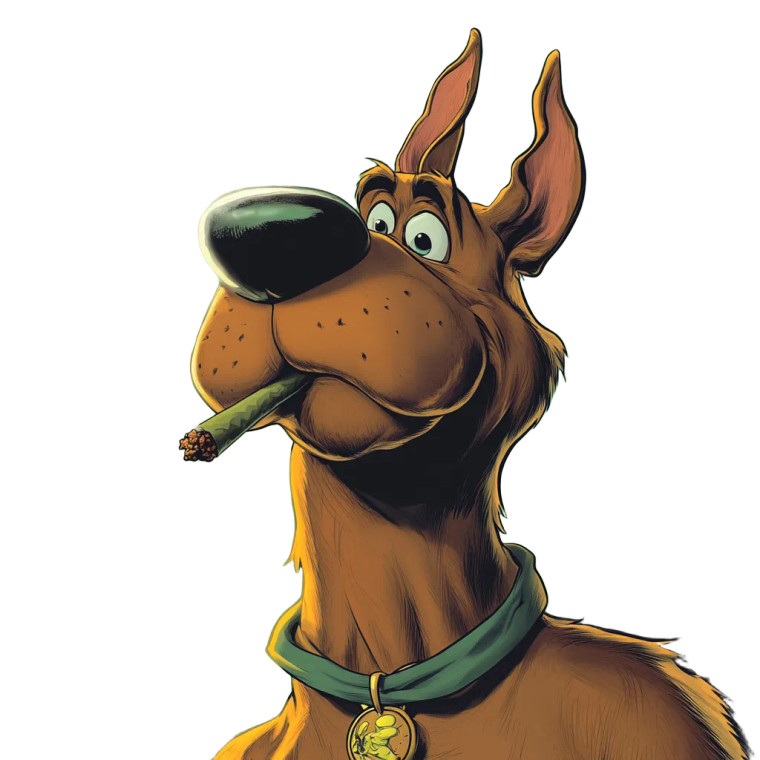 Scooby Doo Smoking Vinyl Car Decal Sticker – Waterproof & UV-Resistant 8"