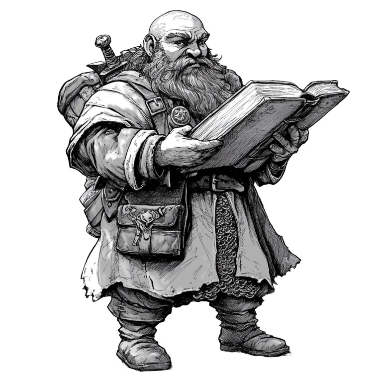 Dwarven Runemage Vinyl Car Decal Sticker – Waterproof & UV-Resistant 8"