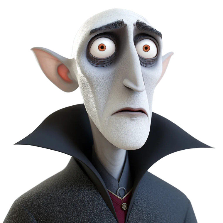 Nosferatu Cartoon Face Vinyl Car Decal Sticker – Waterproof & UV-Resistant 8"
