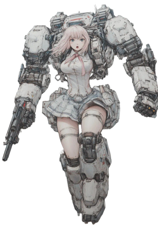 Android Girl Jumping Vinyl Car Decal Sticker – Waterproof & UV-Resistant 8"