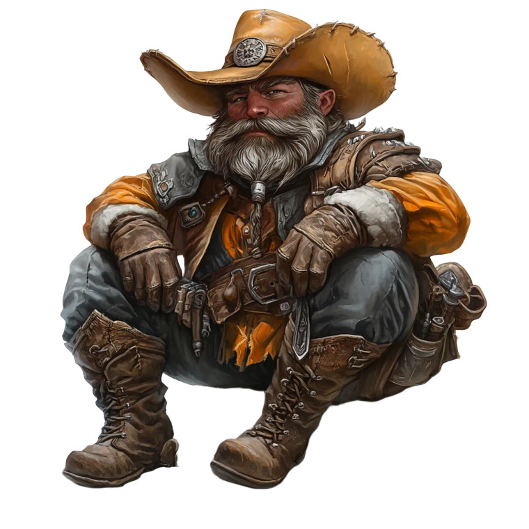 Dwarf Treasure Hunter V2 Vinyl Car Decal Sticker – Waterproof & UV-Resistant 8"