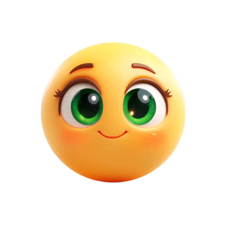 Cute Emoji Face Vinyl Car Decal Sticker – Waterproof & UV-Resistant 8"