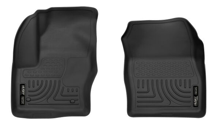 Husky Liner Floor Liner 55731 X-act Contour; Molded Fit; Raised Channels And Edges; Black; TPE - Thermoplastic Elastomer; 2 Piece