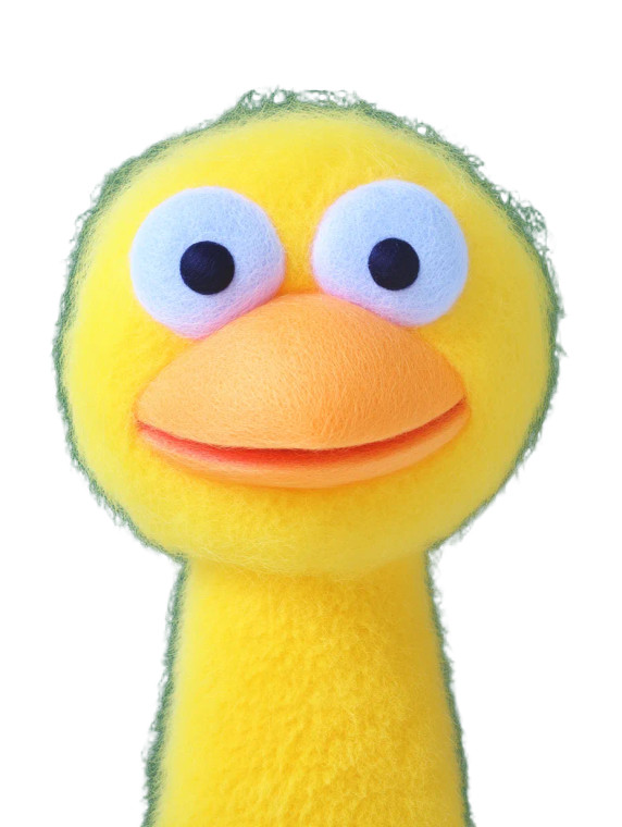 Big Bird Plush Vinyl Car Decal Sticker – Waterproof & UV-Resistant 8"