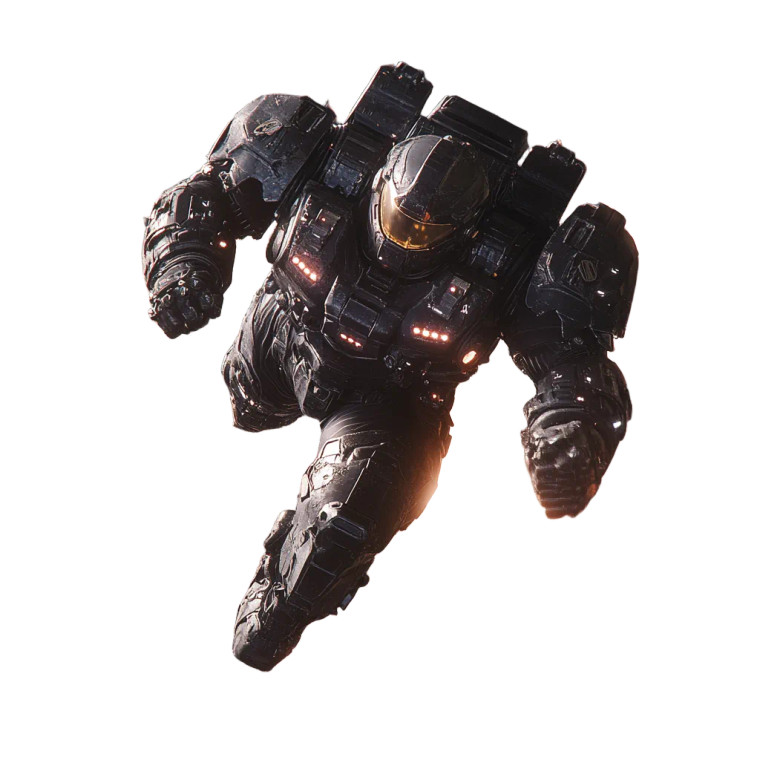 Power Armor Flight Vinyl Car Decal Sticker – Waterproof & UV-Resistant 8"