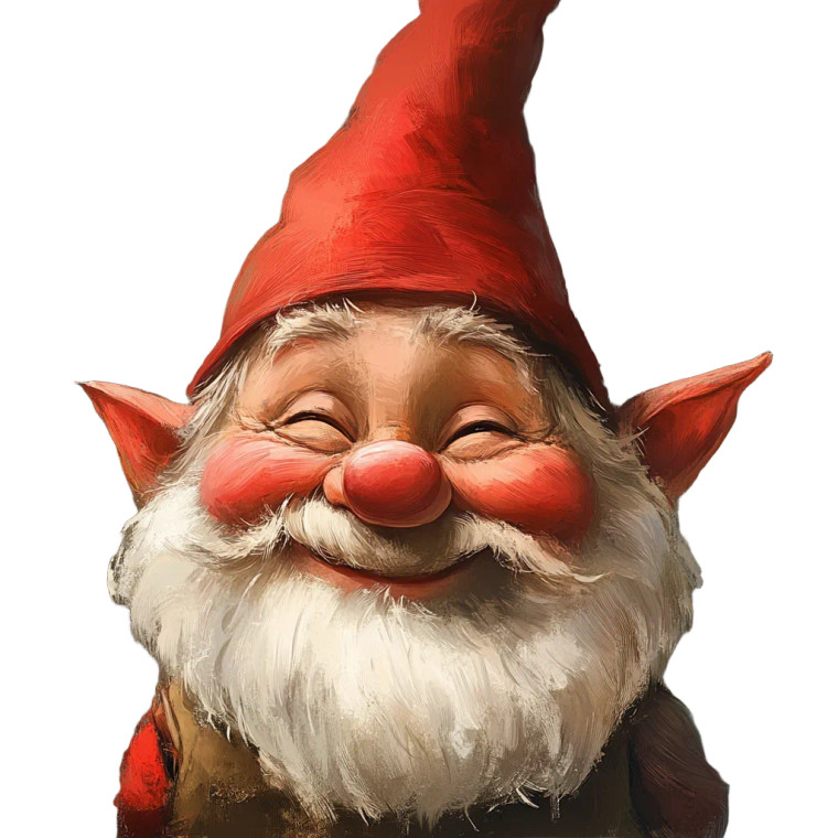 Cheeky Smiling Gnome Vinyl Car Decal Sticker – Waterproof & UV-Resistant 8"