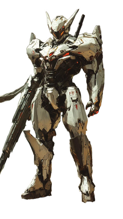 Humanoid Mecha Vinyl Car Decal Sticker – Waterproof & UV-Resistant 8"