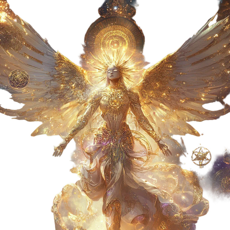 Celestial Angel V5 Vinyl Car Decal Sticker – Waterproof & UV-Resistant 8"