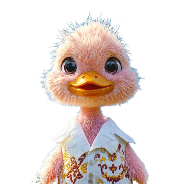 Ukrainian Pink Duckling Vinyl Car Decal Sticker – Waterproof & UV-Resistant 8"